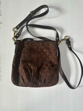 Coach Vintage Signature C’s 43107 Brown Fabric Crossbody